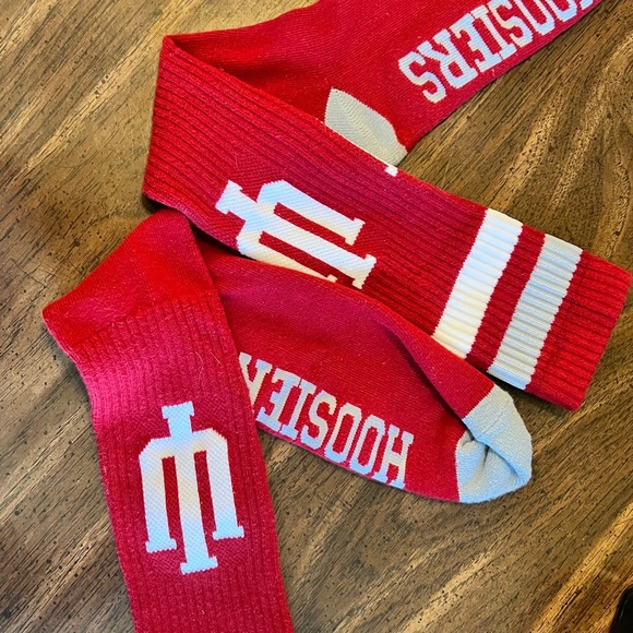 Indiana Hoosier red and grey long socks - Picture 2 of 4